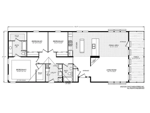 Alternate floor plan 1 for the Brook Haven 28643A