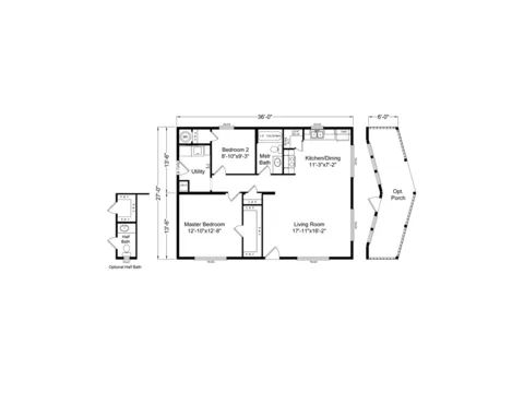 Alternate floor plan 1 for the River's Edge 28362B